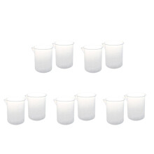 10 Stueck 50ml Labor Plastik Wasser Fluessigkeit Messbecher Transparent