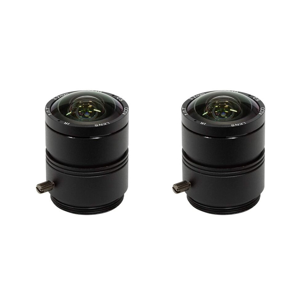 2X 120 Degree Ultra Wide Angle Cs Lens For Raspberry Pi Hq Camera, 3.2Mm Length With Manual Focus Dark 4711640978531