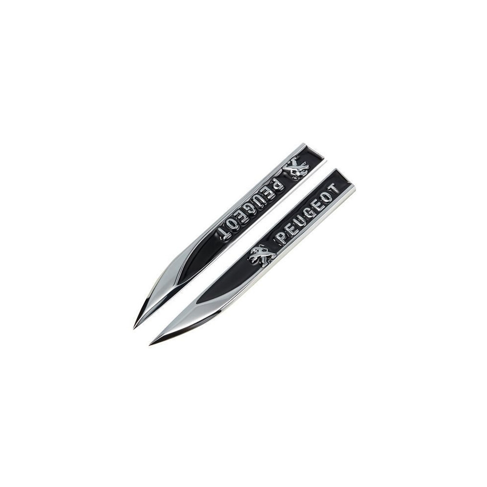 (Peugeot, ) 3D Car Metal Emblem Badge Sticker Side Fender Decal Trim Accessories New Red 4069369370830