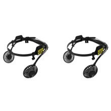2X Ventilateur Externe pour Casque de Sécurité 3 Vitesses pour un Refroidissement Estival avec Veilleuse Adapté à la Plupart des Casques