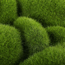 Grass Mat- Stone Shape Indoor Green Artificial Lawns Turf Carpets Fake Sod Moss for Home Hotel Wall Balcony Decor
