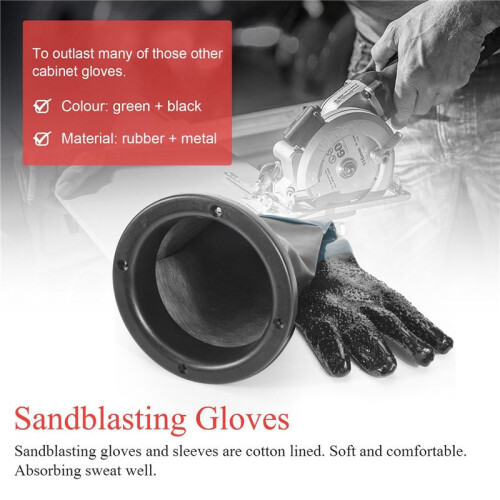 SandbläStringshandskar SandbläSterdelar 60Cm med O-Ringar för SandbläStringsskåP 2