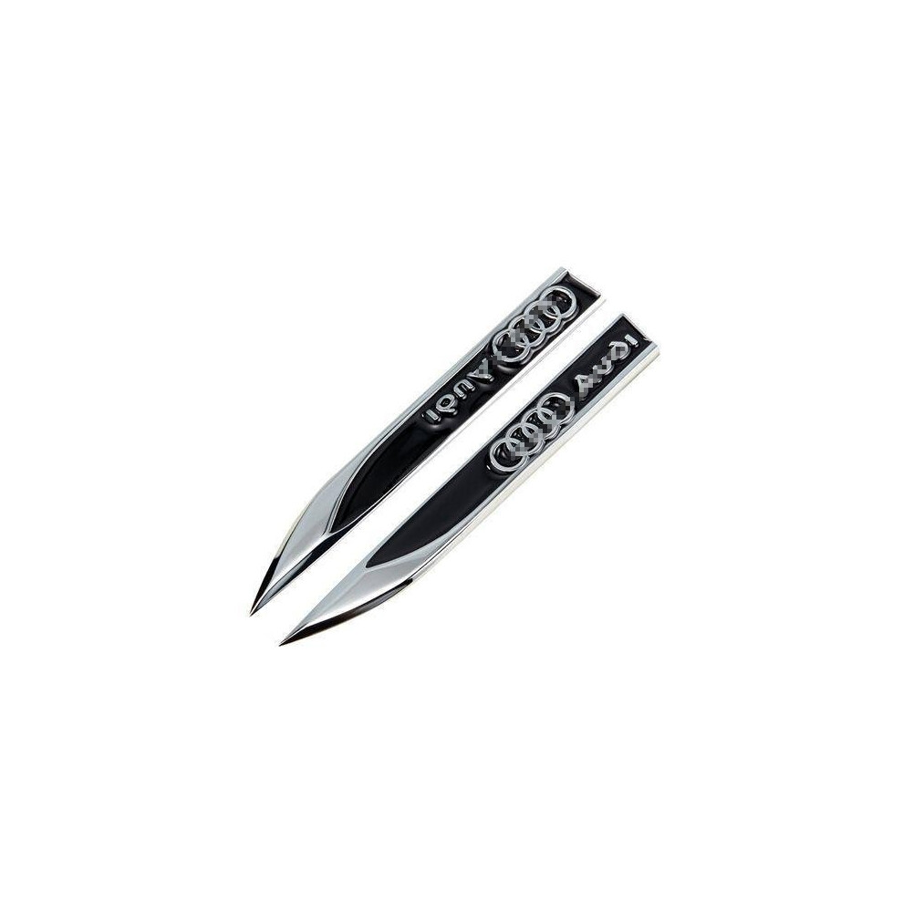 (Audi, ) New 3D Car Metal Emblem Badge Sticker Side Fender Decal Trim Accessories Red 4069369368899