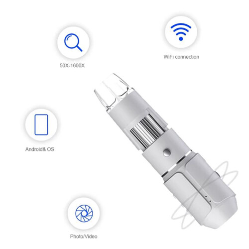 3X Digital Microscope WiFi Pocket Handheld USB Microscopes 50x-1000x Zoom Fixed Focus HD Magnifier for Android B
