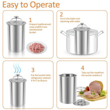 Meat Press Cooker 304Stainless Steel Ham Press Maker Multifunctional Round Shape Homemade Deli Meat Press Machine