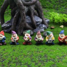 7 StüCk Zwerge Fee Harz Statuen Garten Statuen Dekoration Tale Statue für Urlaub Festival Dekoration