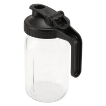 32Oz Mason Jar Versare il Coperchio del Beccuccio - Brocca di Vetro con Coperchio, Brocca per Latte Materno, Sigillo per Succo, Latte, Caffè, Tè,
