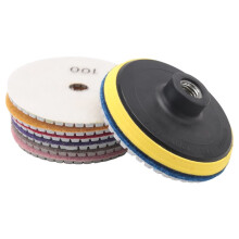 8Pcs Diamond Polishing Pads 4 inch Wet/Dry Set For Granite Stone Concrete Marble