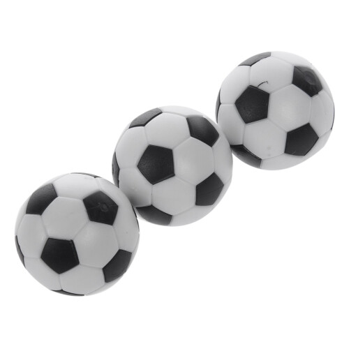 5x Plastic 32mm Soccer Indoor Table Football  Replace Black+white 2