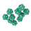 Tabletop RPG Dice Set 10PCS Green Polyhedral 20-Sided Plastic Light & Durable 6