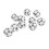 Tabletop Dice 10 Pack PVC 20-Sided Polyhedral White Light for Role Playing 15