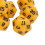 10PCS Yellow 20-Sided Plastic Polyhedral Dice Set for RPG Table Games 7