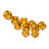 10PCS Yellow 20-Sided Plastic Polyhedral Dice Set for RPG Table Games 12