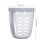 Portable Leakproof Fruit Draining Cup with Fork, White, 10.5x10.5x12.5cm 2