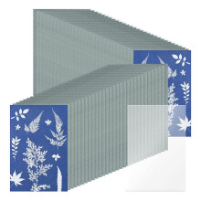 61-Teiliges Sonnendruckpapier, Cyanotypie-Papier-Kit, Solar-Zeichenpapier, Empfindlichkeit, Sonnendruck, Naturdruckpapier (5,9 X 3,9 Zoll)