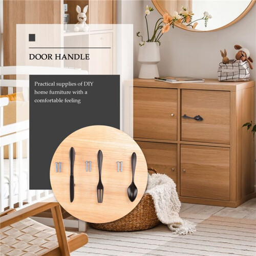 Door handle 3-handle kitchen handle - black 2