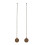 2Pcs Ceiling Fan Pull Chain Set Sun & Moon Pattern Pull Chains Extension Copper Beaded  Fan Pull Chain with Ornament 2