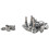 6 Pieces Silver Acoustic Guitar Machine Heads Knobs Guitar String Tuning Peg Tuner(3 for Left + 3 for Right) 9