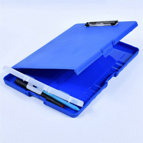 Clip Board Organizer Clipboards with Storage Nursing Clipboard Foldable File Folder Plastic Clipboard () 1