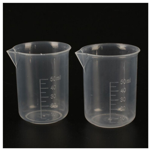 10 Pcs 50 Ml Laboratory Plastic Water Liquid Measuring Cup Transparent 1