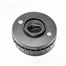 2X Adaptateurs de Monture C Objectif 0,35X CCD pour Caméra de Microscope Stéréo Trinoculaire Interface 38MM Champ de Vision Accru