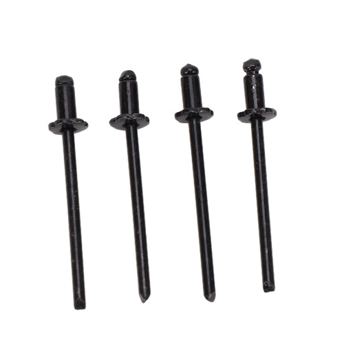 8 Stück Aluminium-Nieten, schwarz, rosenförmig 2