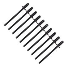 8PCS Rose-Shaped Aluminum Rivets for Car VIN Door Tag & Auto Use Black