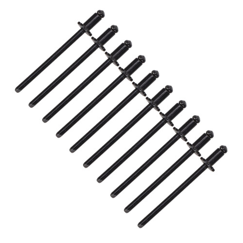 8 Stück Aluminium-Nieten, schwarz, rosenförmig