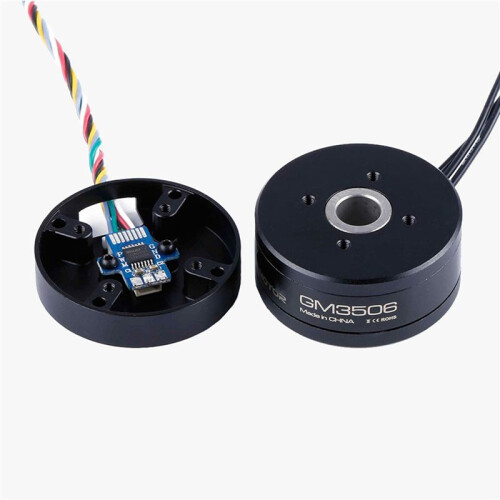 2X GM3506 Brushless Gimbal Motor Hollow Shaft with AS5048A Encoder for SLR Camera Stabilizing RC Multirotor 1