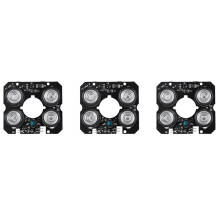 3pcs 4 Array IR LED Spot Light Infrared 4X IR LED Board for CCTV Cameras Night Vision (52mm Diameter)