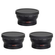 3 Pcs 58MM Wide Angle 0.45X Converter Lens with Macro Close- Attachment for Rebel T6S,T6I,SL1,T5,T5I,T4I,T3