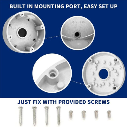 8X Universal Security Camera Junction Box Mount Bracket,Outdoor Use Waterproof Wall Ceiling Mount Cable Base Boxes 1