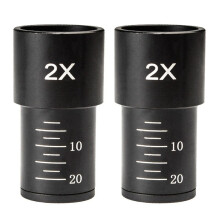 2st Biologiskt Mikroskop Okular 2X Barlow-Lins för 23,2 mm Monterad Port Biologiskt Mikroskop