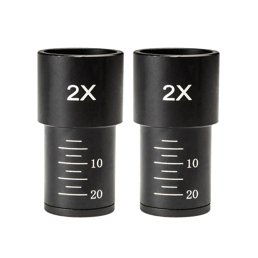 2Pcs Biological Microscope Eyepiece 2X Barlow Lens For 23.2Mm Mount Port Biological Microscope 6032870161868