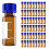 500-Pack Autosamplerflaskor, 2 Ml HPLC-Flaskor, 9-425 Lab-Bärnstensflaskor med Skrivfläckar och Graderingar, Skruvlock, Bärnsten 1