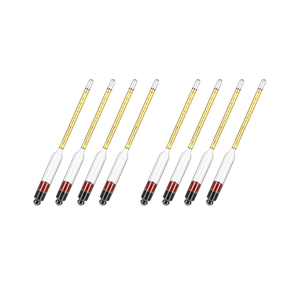 8Pcs Hydrometer Alcohol, Alcohol Meter For Distilling Alcohol 0-200 Proof & 0-100 Tralle, Specific Gravity Hydrometer 6033650056930