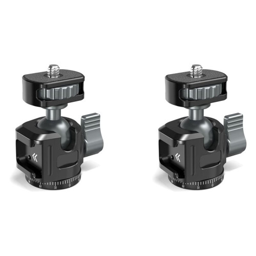 2X for    Panoramic Tripod  + Cold Shoe Mount Adapter for DSLR Camera Tripod Phone Mount Max Load 2.5kg