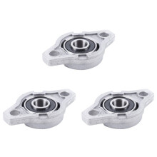 3X KFL000 Bore Inner 10mm Flange Mounted Pillow Block Bearings