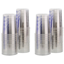 20 Oz (600Ml) Disposable Flexible Clear Graduated Plastic Mixing Cups - 100 Cups - Use for Paint, Resin, Epoxy, Art