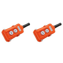 2X Estação de Controle de Interruptor para Cima e para Baixo À Prova de Chuva, Guindaste, Pingente, Botão de Pressão, Interruptor Momentâneo