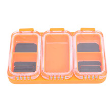 Caja de aparejos impermeable pequeña 1.1L naranja contenedor de almacenamiento de señuelos de pesca AU