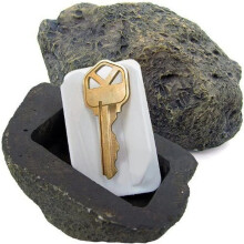 Hide-A-Spare-Key Fake-Rock - Caja de Almacenamiento de Llaves de Resina con Apariencia de Piedra de SimulacióN