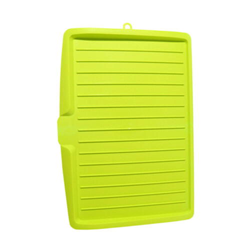 Green Plastic Dish Drainer Board - Multi-Purpose Rectangular Kitchen Draining Tray 2
