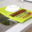 Green Plastic Dish Drainer Board - Multi-Purpose Rectangular Kitchen Draining Tray 6