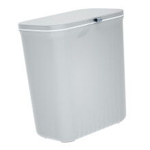 Wall Mount Plastic Trash Can 5L Slim Bin with Lid for Bathroom Kitchen Office