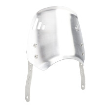 Universal Aluminium Motorradwindschild passend für 16,5–24 cm Scheinwerfer, silber