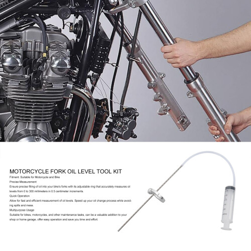 Motorcycle Fork Oil Level Tool Kit, Adjustable Ring, Accurate Measurement 2