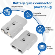 2 Pièces de Prise de Connexion Rapide 175A 600V Batterie Connecteur Rapide Prise D'Alimentation Connexion de Treuil Gris pour un Maximum de Fil 1AWG
