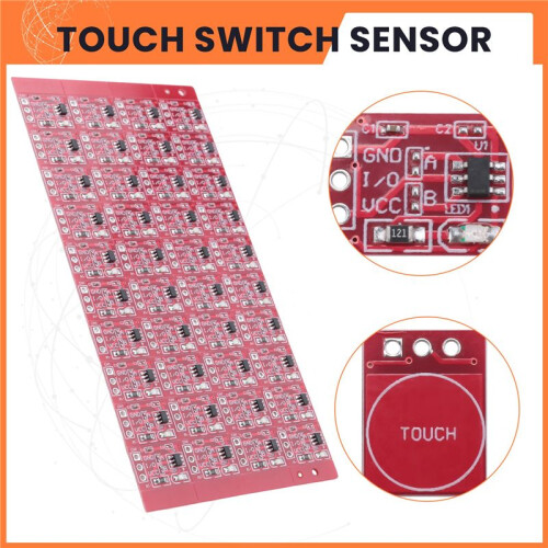 100Pcs TTP223 Touch Key  Module Touching Button Capacitor Type Single Channel Self Locking Touch  Sensor 1