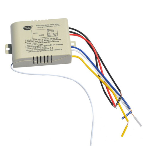Wireless /OFF 3 Way 220V Lamp Remote Control  Receiver Transmitter Controller Lamp Home Replacements Parts